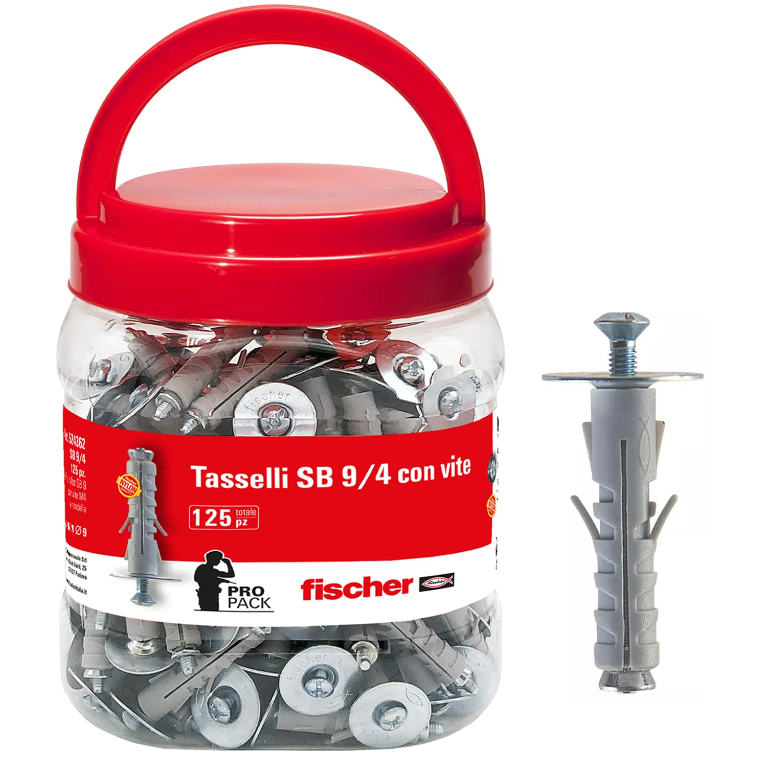 Dowel SB 9/4 GS Promo Screw PZ.100 + 25 Fischer [Fischer]