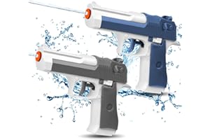 COOLFOX 2 Pack Water Guns for Kids - Squirt Gun Water Blaster Soaker Water Pistol Toys for Toddlers Child Boys Girls, Ideal Summer Gifts for Swimming Pool Beach Party Outdoor Shooting Game Water Fighting Toy