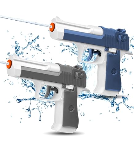SooFam Water Guns for Kids, 4 Pack Super Squirt Guns Easy to Catch, Durable Shooting, Long Range and Lovely Shape, Water Pistol Toy for Party Favors and Outdoor Activity Game in Hot