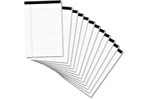 PINJINGPRO Legal Pads 5×8 Inch Notepad, 12 Pack Note Pads College Ruled Perforated Memo Pad for Work Study Daily Note Taking List, Lined Writing Pads Memo Refills Notepads for Office Home School, 30 Sheet/ Pad
