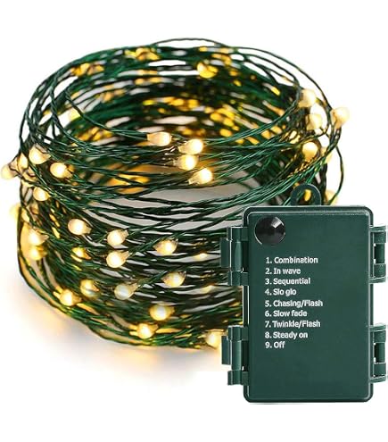20-Count LED String Lights - Warm White Clear Bulbs With Brown Cord, Indoor Plug-In Decor