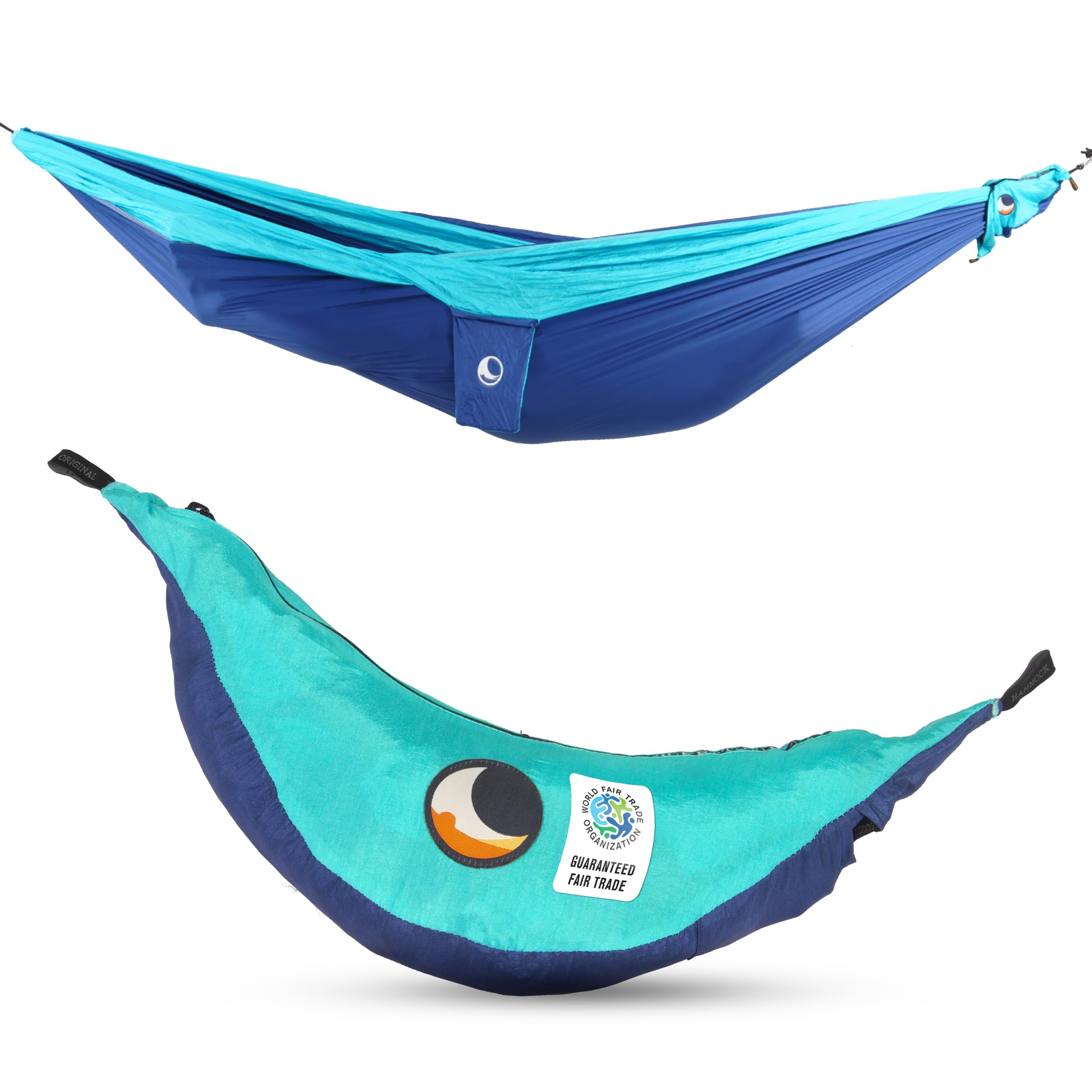 Ticket to the Moon King Size Hammock - Royal Blue/Turquoise (2021), (3.2x2m / 10.5x7.55’)