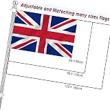 Harrms Flag Pole Kit with Bracket UK Flag Heavy Duty Garden 5FT view 4
