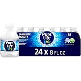 Pure Life Purified Bottled Water - 24 Pack, Mini 8 Fl Oz Bottles | Still Drinking Water Enhanced with Minerals for a Crisp Taste