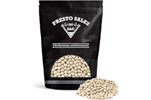 Chickpeas, White roasted salted, Oil free, Tasty Snack, Plant-Based Protein, Versatile, Energy, Garbanzo beans, All Ages, Packed in a Resealable Pouch Bag of 5 lbs. (80 oz.) by Presto Sales LLC