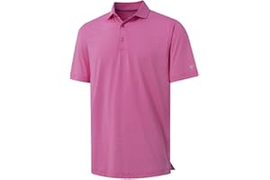 M MAELREG Short and Long Sleeve Polo Shirts for Men Dry Fit Performance Moisture Wicking Sport Pin Striped Mens Golf Shirts