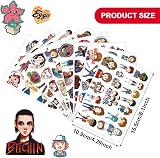 Yangsiw Temporary Tattoos 8 Sheets 200+ pcs Stranger Things Party Favors view 3