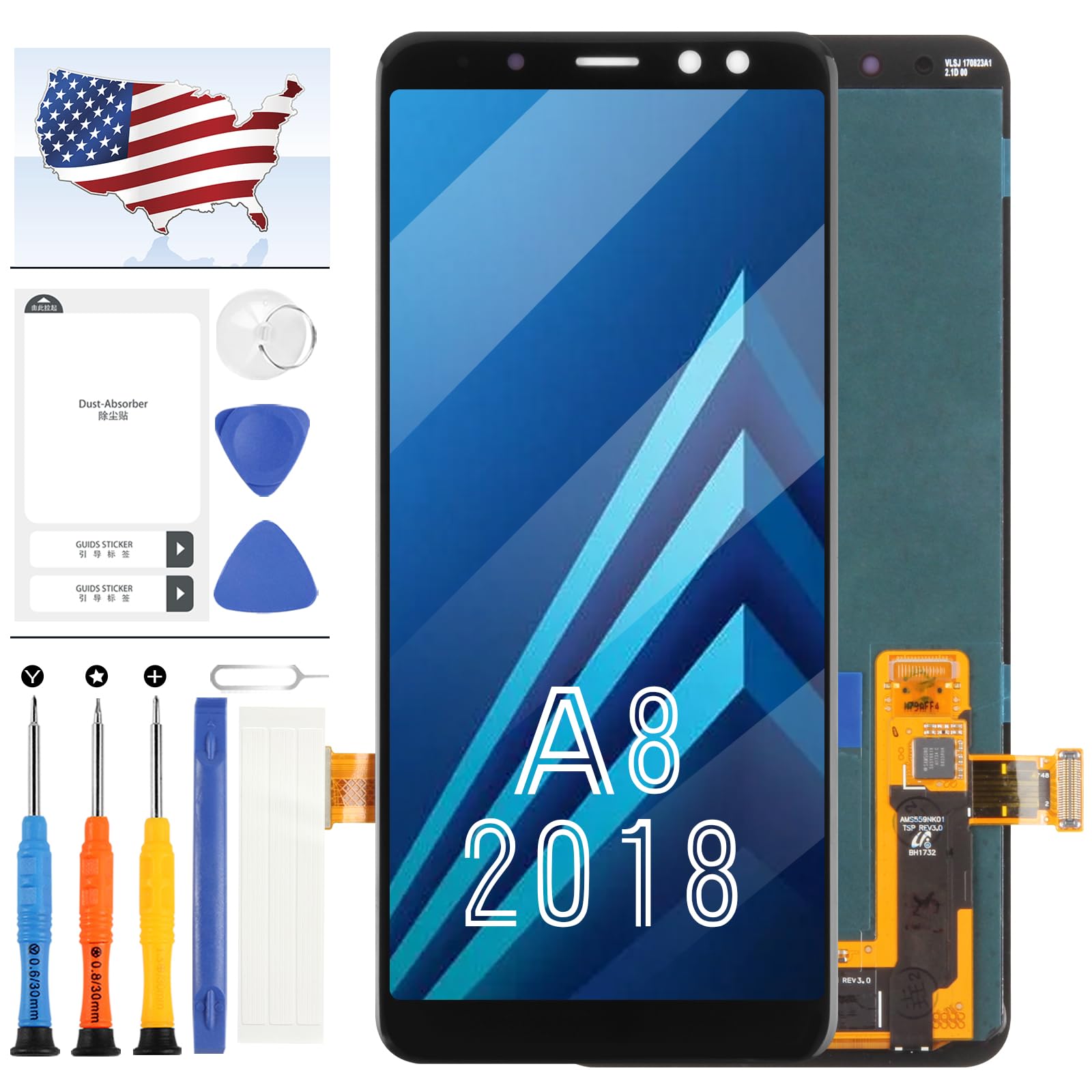 for Samsung Galaxy A8 2018 A530 Screen Replacement
