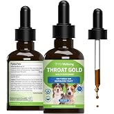 Pet Wellbeing Throat Gold for Dogs - Throat Discomfort &amp; Immune Care, 2 oz | NASC Certified &amp; Vet-Formulated Liquid Supplement with Mullein &amp; Slippery Elm for Collapsed Trachea &amp; Occasional Cough