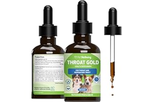 Pet Wellbeing - Throat Gold for Dogs - Natural Herbal Throat and Respiratory Support for Canines - 2 oz (59ml)