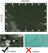 Onarway Tarpaulin Waterproof Heavy Duty 4m x 6m 105GSM Tarp view 2