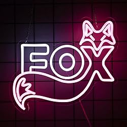 Fox Cute LED Neon Sign For Home Bedrooms Children's