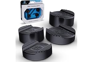 ProGAMR PS5 Controller Thumb Grips - 4 Pcs Controller Grips Compatible with PS5 & PS4 DualSense Controllers, Textured Grip, P