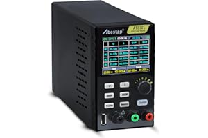 ABESTOP Bench Power Supply, 60V 10A 300W Adjustable Bench Power Supply, with 10mV / 1mA High Resolution 4-Digits 2.8 inch LCD Display, USB Fast Charging(110V Input Voltage)