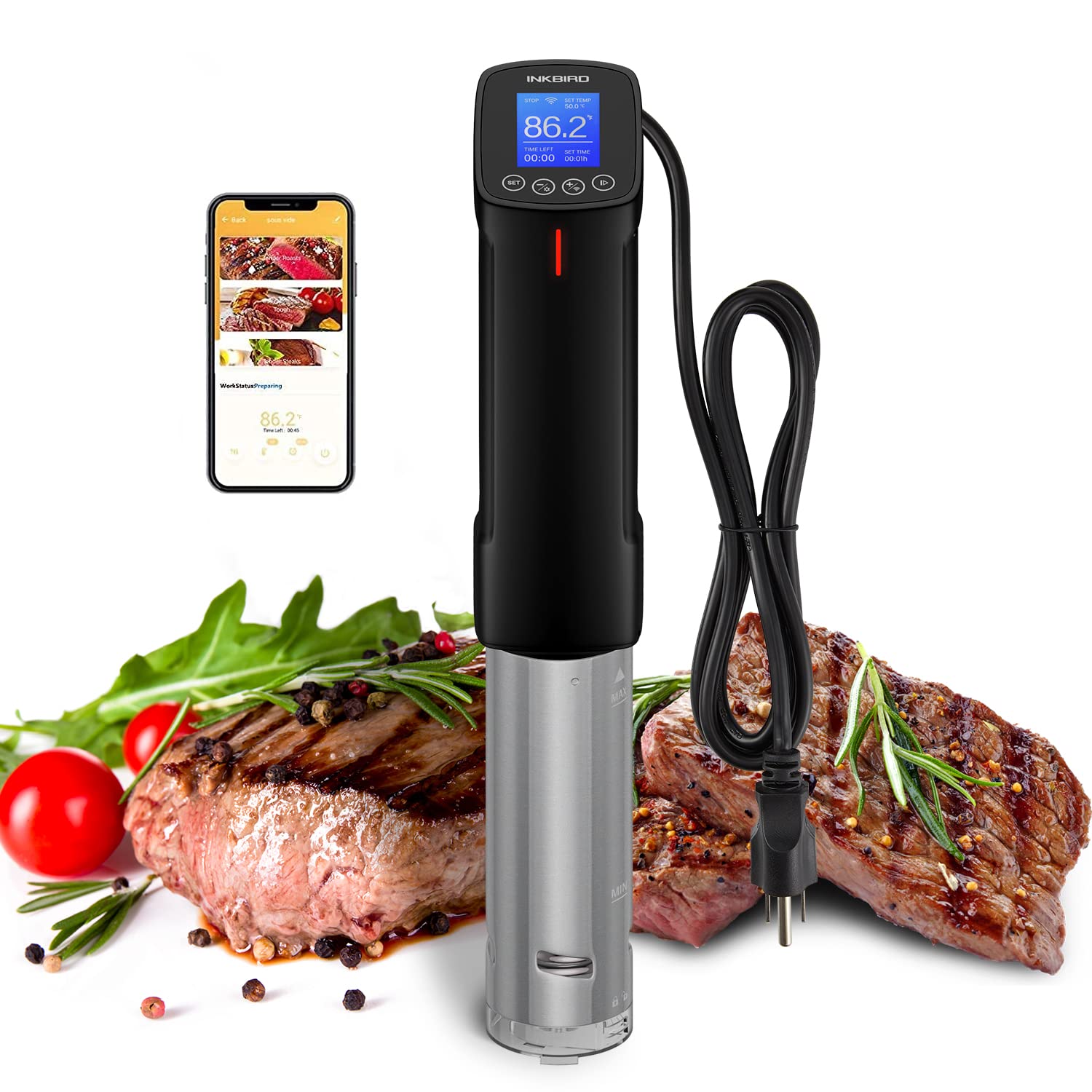 Suvi Machine Mua WIFI Sous Vide Machine ISV-100W| 1000 Watts Sous-Vide Cooker ...