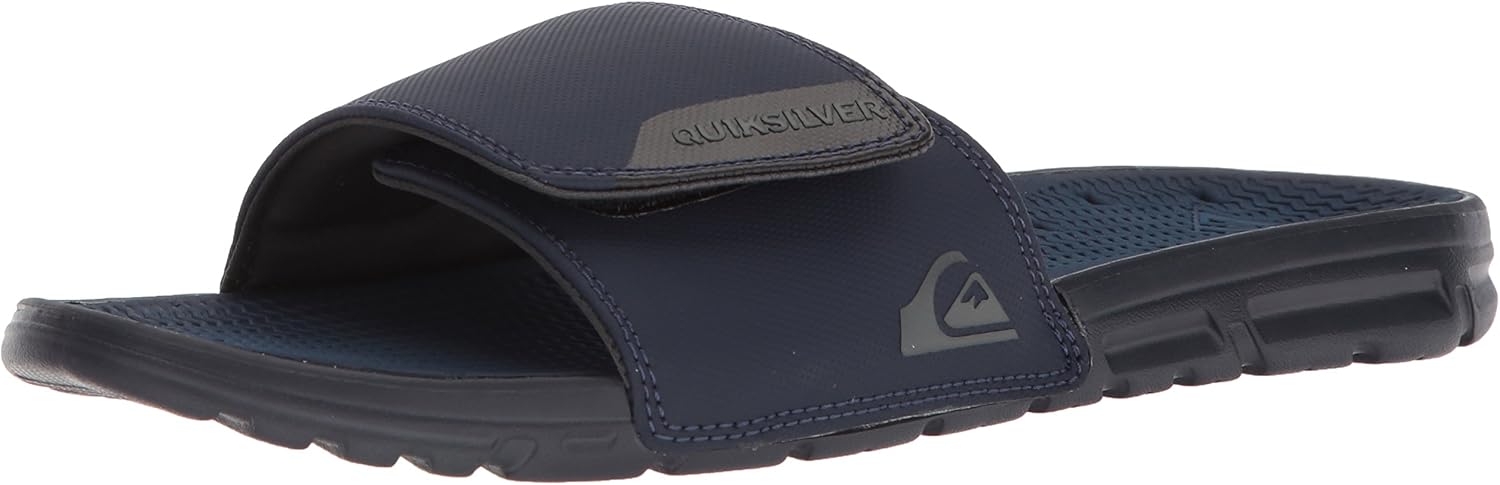 Amazon.com: Quiksilver Men's Amphibian Adjust Slide Sandal, Black/Blue/Grey 10 M US: Shoes
