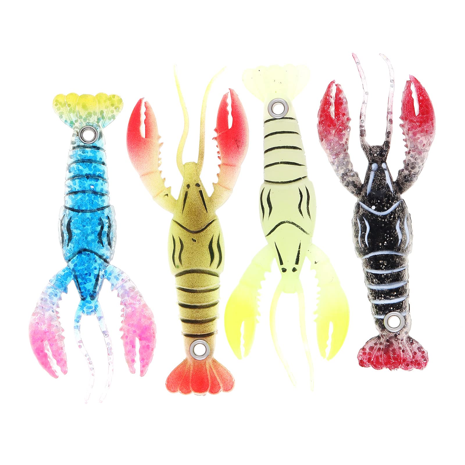 OriGlam 4pcs 3.5inch Crayfish Fishing Lures Bait, Lifelike Crayfish Fishing Lures, Silicone Soft Crawfish Lures Bait Artificial Crawfish Fishing Lures for Carp Bass