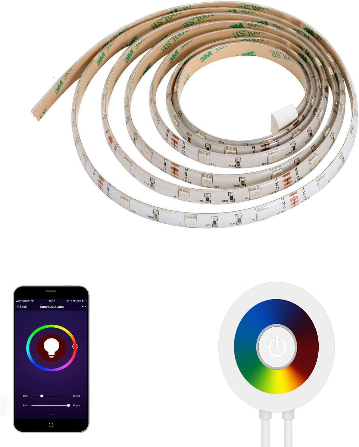 Led Strip Light Work with Alexa, WiFi Smart RGB Light Strip Waterproof