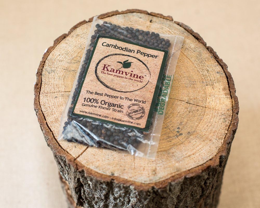 Finest Black Cambodian Peppercorns Khmer Strain (Black, 60g)