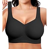 VRVOICE Wireless Jelly No Underwire Supportive Push Up Full Coverage Seamless Comfortable Plus Size Older T-Shirt Bra