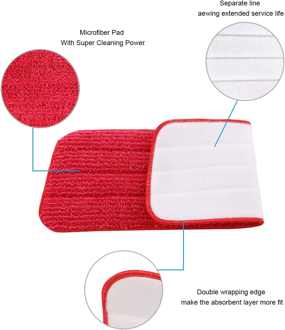 Vicloon Mop Pads, 6 PCS Microfiber Replacement Pads Fit for All Spray & Reveal Mops - Washable (Multicolor) - Image 4