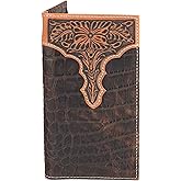 ARIAT Men's Floral Embossed Bi-Fold Rodeo Wallet - A3552802 One Size