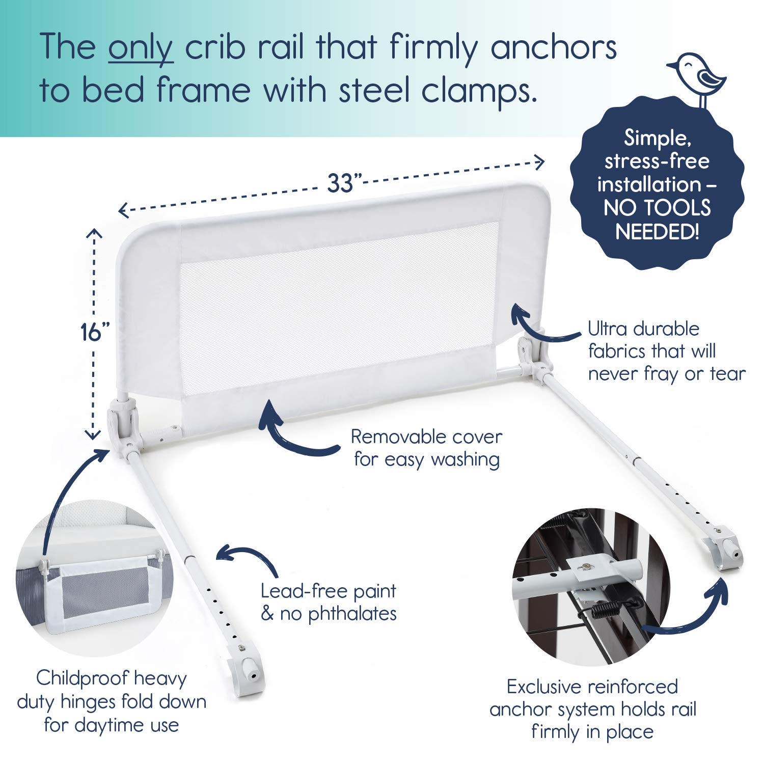 hiccapop convertible crib rail