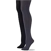 No nonsense Women's Super Opaque Control Top Tights 90 Denier Soft High Waist Pantyhose