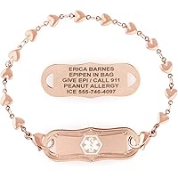 Amazon.com: Lauren's Hope - Stainless Steel Mini Heart Chain