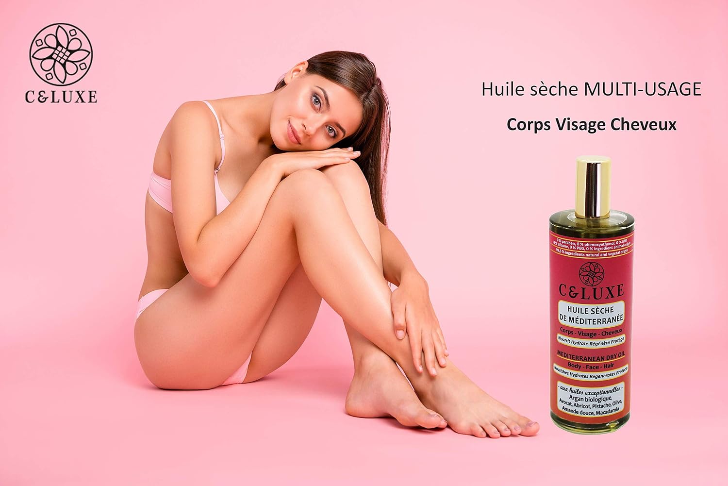 Mediterranean Dry oil, BODY FACE HAIR, Organic Argan, Avocado, nourishes hydrates regenerates and protects your skin - Image 3