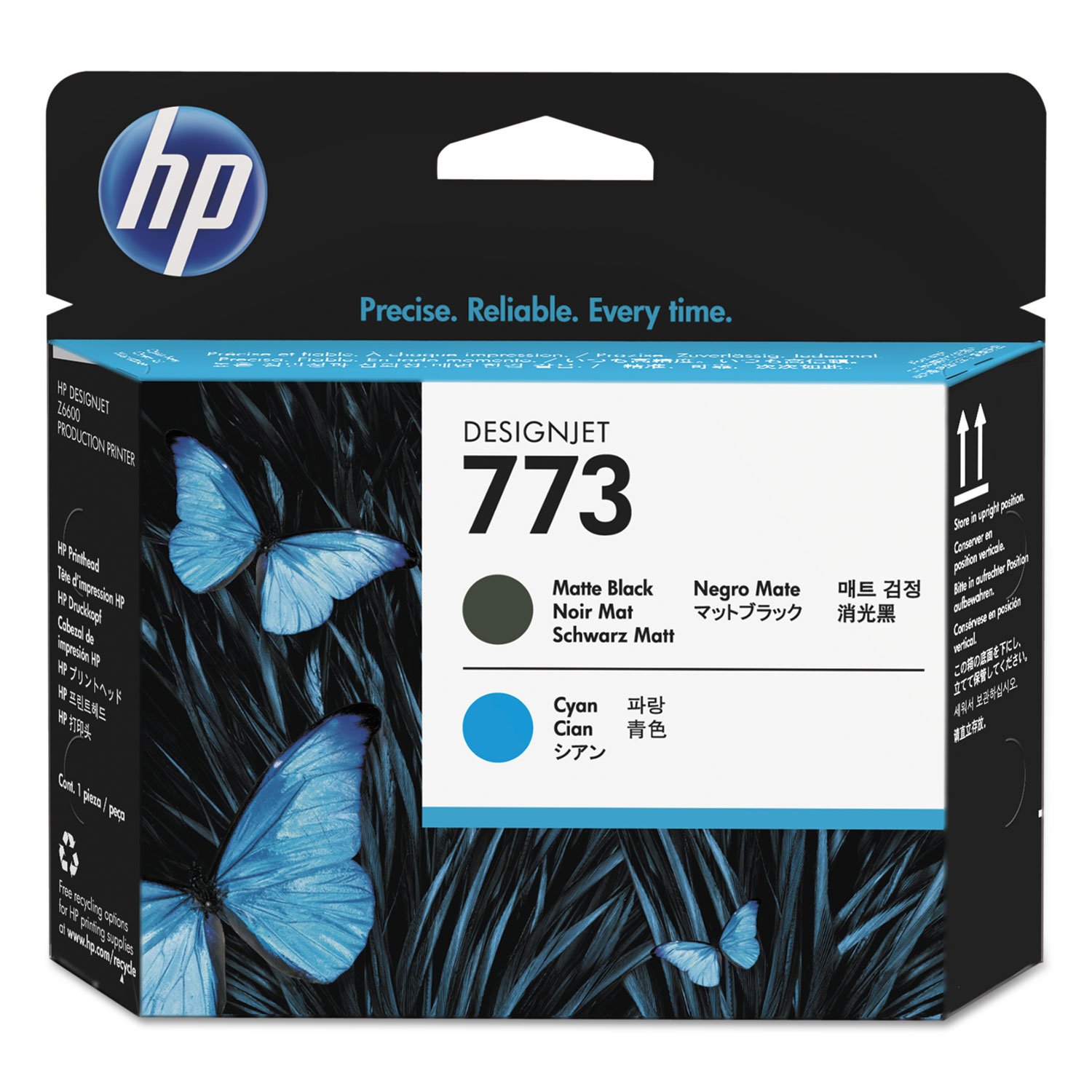 HP 773 Designjet Printhead Ink Cartridge - Matte Black/Cyan