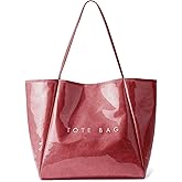 KALIDI PVC Tote Women Weekender Bag Large Shopper Handbag Oversize Shoulder Travel Purse