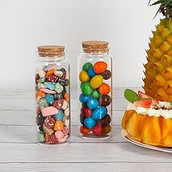 Miukada 150 ml Small Glass Jars with Cork Lids, 2