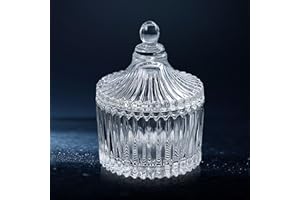 CORFULRA Dappen Dish for Acrylic Nails, Large Monomer Dish with Lid for Monomer Acrylic Nail Liquid, Clear Glass Cup for Acrylic Powder, Gel Polish, Acrylic Nail Brush Cleaner Holder, Nail Tech Must Haves. 3oz