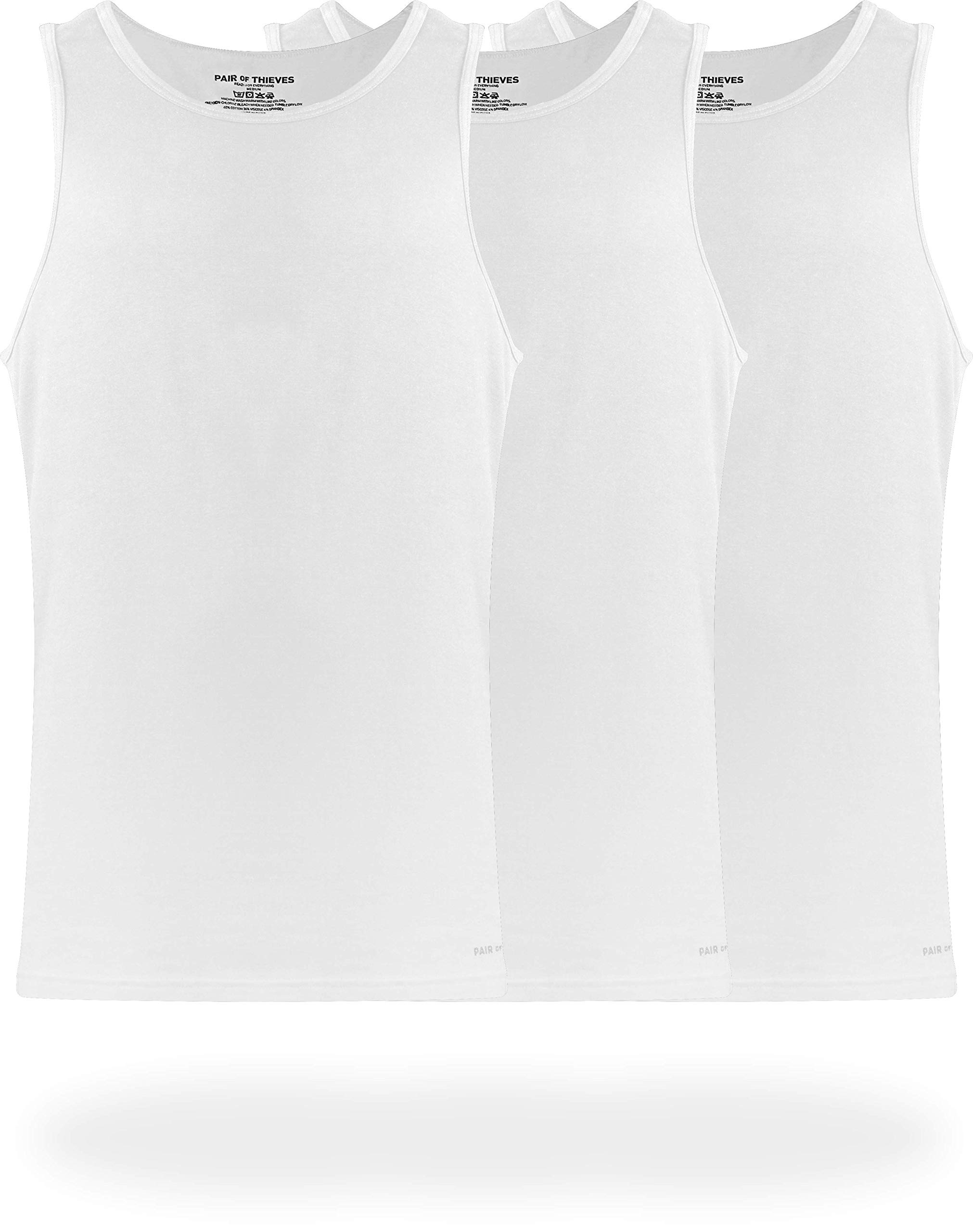 Photo 1 of Pair of Thieves Men's 3 Pack Super Soft Tank Top, White, XX-Large