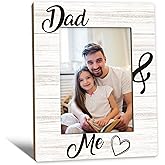 Beliran Dad Gifts Picture Frame 5x7, Daddy Daughter Photo Frame, Christmas Fathers Day Birthday Gifts for Daddy from Kids Son Daughter, Dad and Me Wooden Picture Photo Frames for Desk Home Room Decor