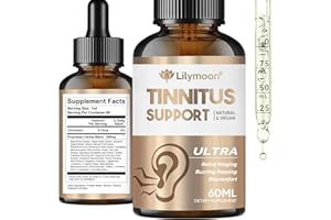 Lilymoon Tinnitus Relief for Ringing Ears, Powerful Tinnitus Relief Drops to Reduce Ear Noise & Buzzing, Improves Your Concentration & Memory (60 ml)