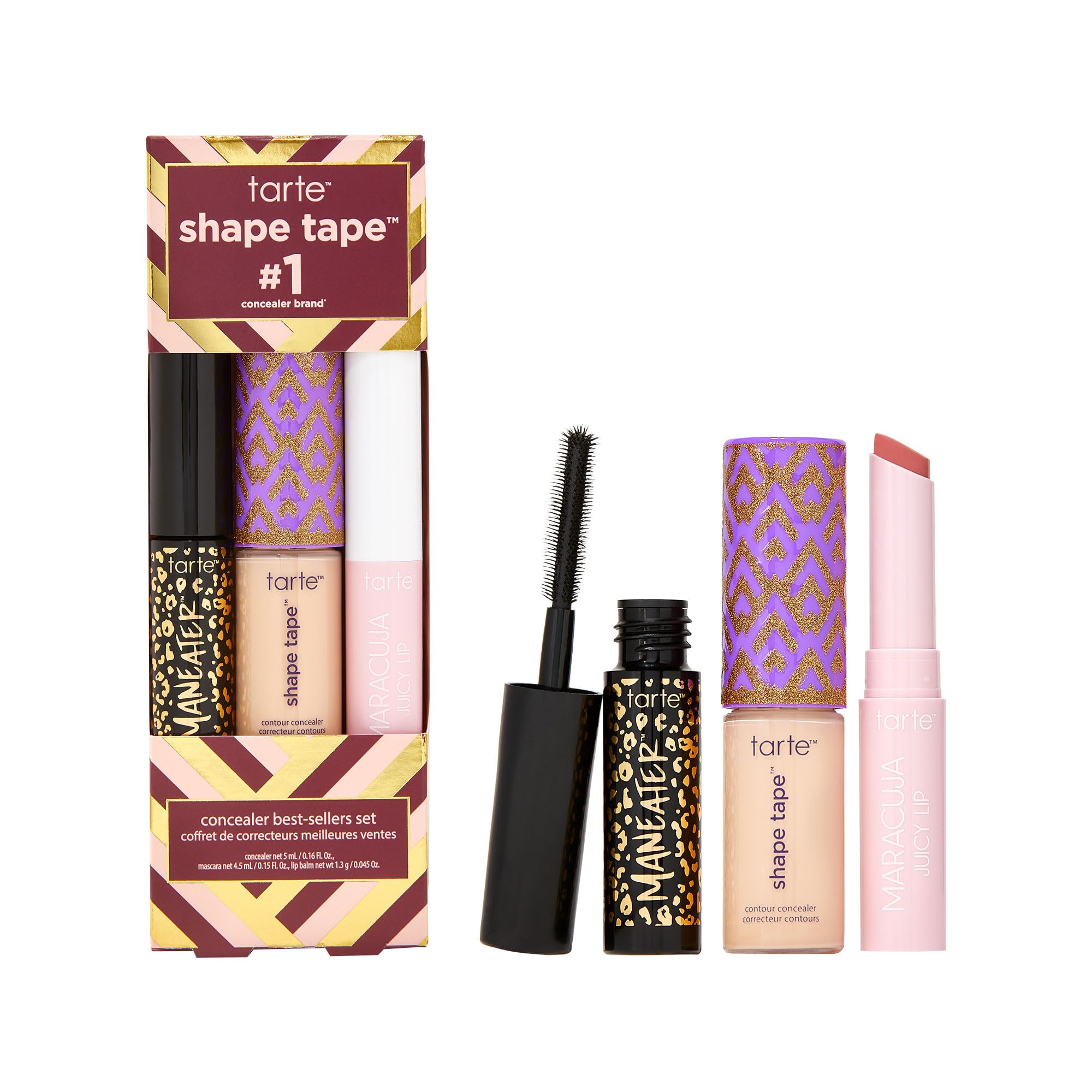 Photo 1 of tarte shape tape best-sellers set - 22N light neutral & rose - travel size