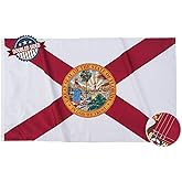 TOPFLAGS Florida Flag 4x6 Outdoor Double Sided Florida State Flags Heavy Duty 3 Ply FL Flags with 2 Brass Grommets 4 Rows for Outside,Vivid Color Sewn Stripes
