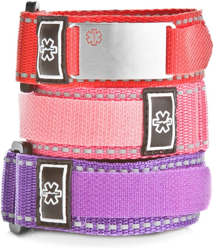 USA Adjustable Medical ID Sport Bracelet Pack