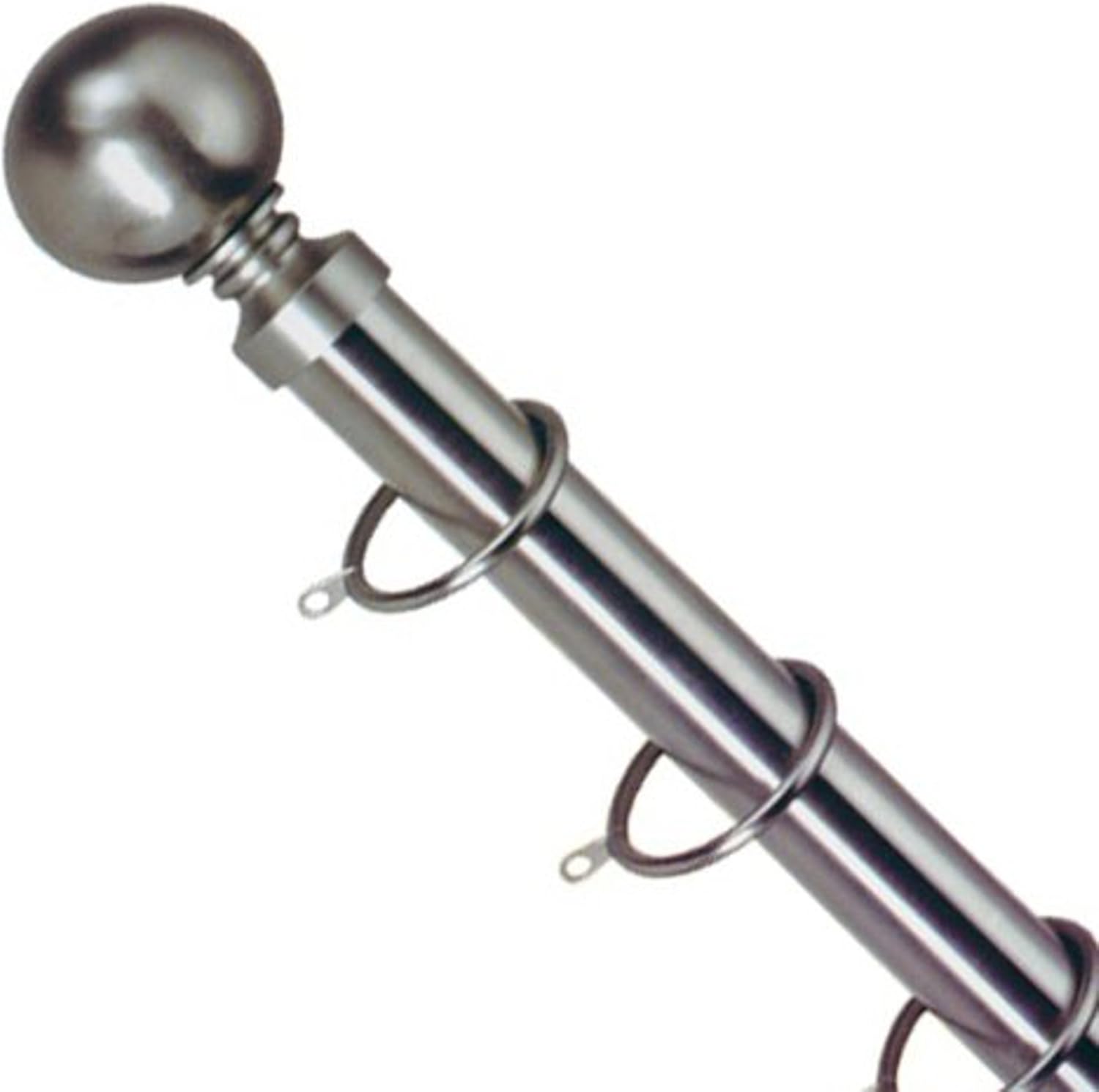 Emma Barclay Curtain Pole Metal Brushed Silver 120cm 210cm