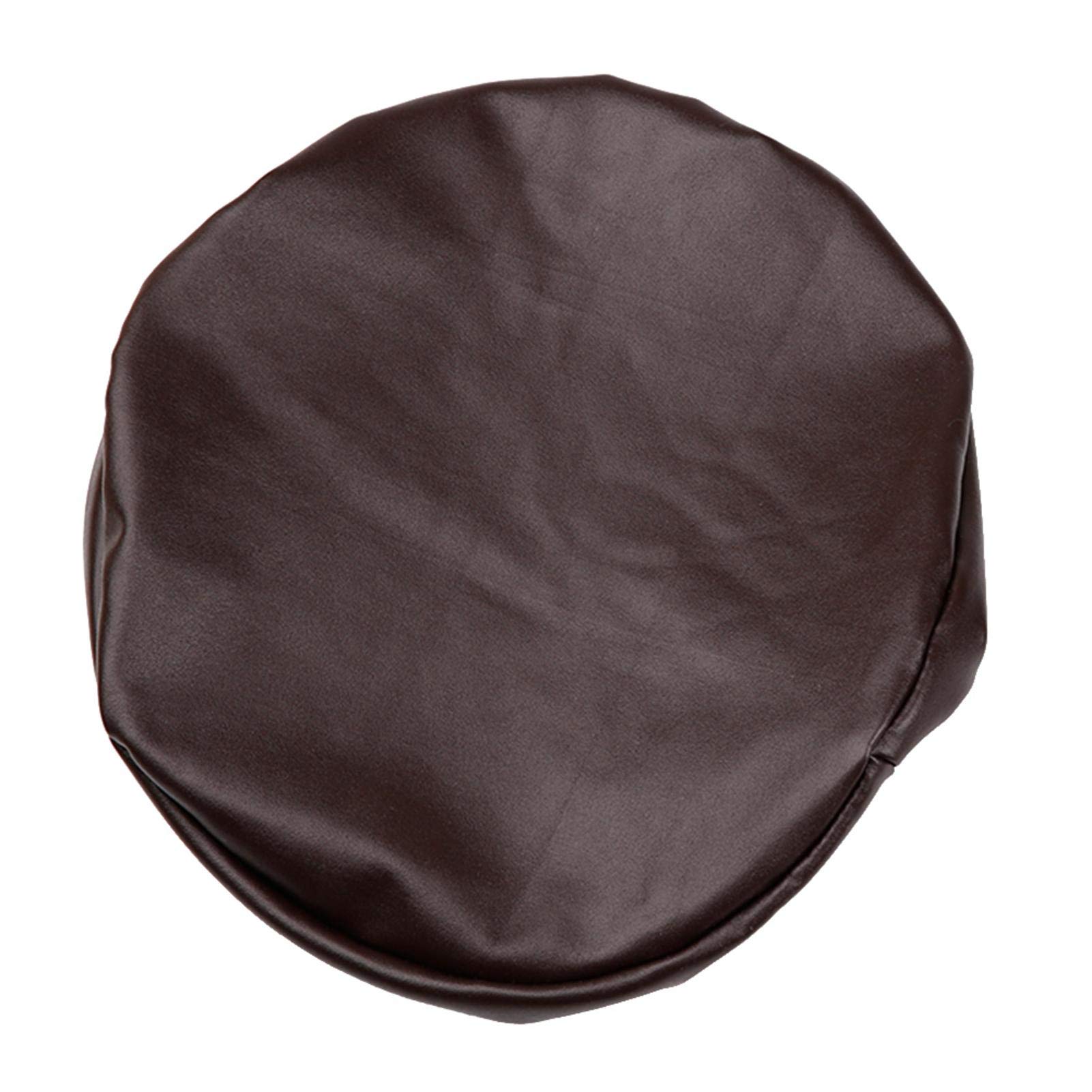 Hamaio PU Leather Round Stool Covers, Elastic Round Stool Chair Cover Chair Protector, Waterproof Pump Chair Protector Bar Beauty Salon Small Round Seat Cushion Sleeve