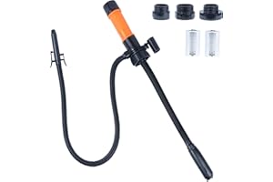 AETLEEMO Portable Power Battery Pump, Battery Operated Liquid Transfer Pump, 2.4 Gallons per Min, Flexible Intake Hose Fits All Size Gas Cans for Gasoline Diesel Kerosene & More