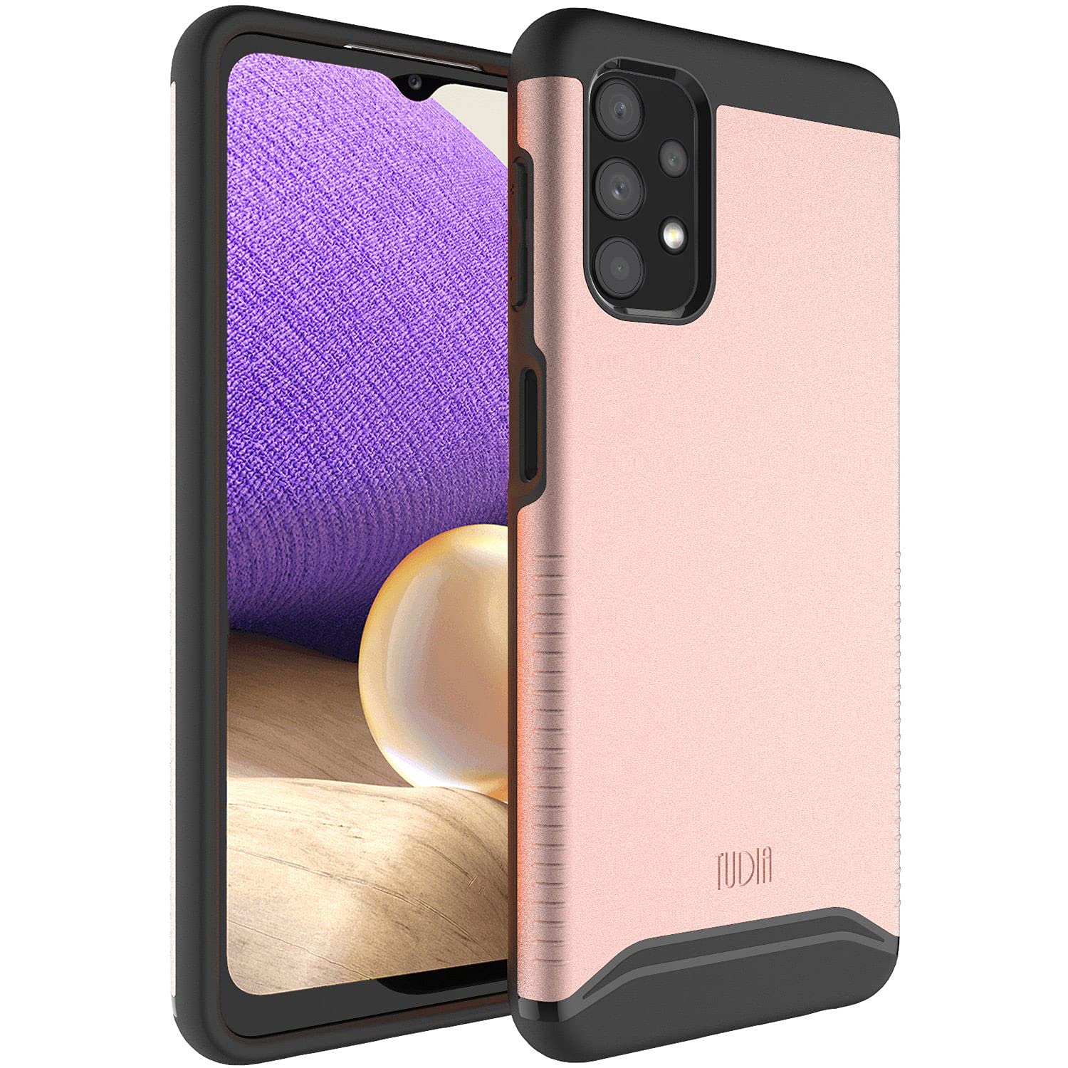 TUDIA DualShield Designed for Samsung Galaxy A32 5G Case, [Merge] Shockproof Tough Dual Layer Hard PC Soft TPU Slim Protective Case Cover - Rose Gold