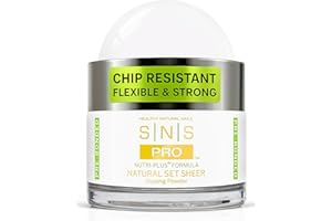 SNS HEALTHY NATURAL NAILS SNS Nail Dip Powder, Natural Set Sheer (Natural/Nudes, Sheer) - Long-Lasting Acrylic Nail Color & Polish Lasts up to 14 days - Low-Odor & No UV Lamp Needed - 2 Oz
