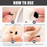 Cncedi 16mm Black Strap Rivets 10pcs Plastic Screw Rivets Shoe Charm Backs view 4