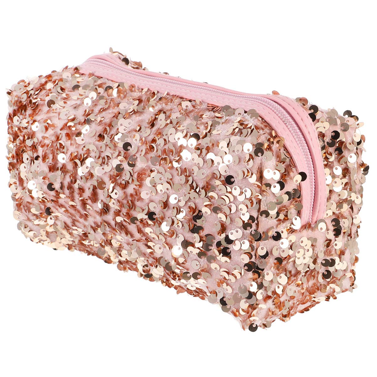 1pc Sequin Cosmetic Bag Glitter Toiletry Pouch Sparkling Cosmetic Bag Sequin Pencil Makeup Glitter Toiletry Cosmetic Storage Pouch Oxford Cloth Large Travel Set