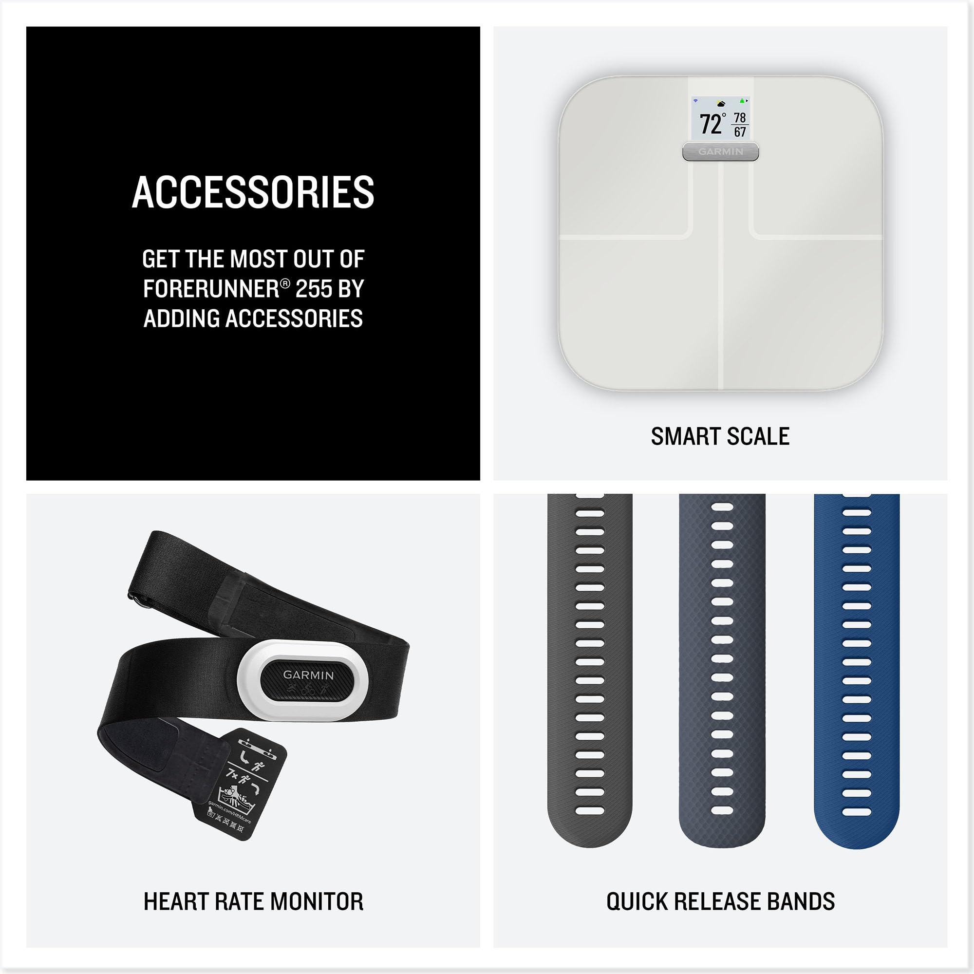 Garmin Forerunner 255 GPS 46mm Running Smartwatch, Lightweight, Advanced Training & Insights, Safety & Tracking Features, up to 14 days Battery Life, Slate Grey