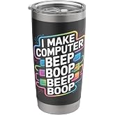 I Make Computer Beep Boop Beep Boop Network Engineer Stainless Steel Insulated Tumbler