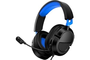 RUMOON Gaming Headset for PS5、PS5Pro、PS4、Xbox Series X、Xbox Series S/One、PC 207g Headset with Clear Mic for Work 𝟐𝟎𝟐𝟓 𝐔𝐩𝐠𝐫𝐚𝐝𝐞 Wired Gaming Headphones with Mic、3.5mm Splitter、79in Cable.Gamer Gifts